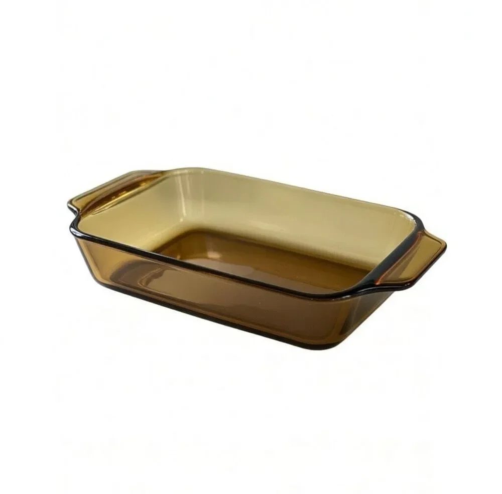 Vintage Anchor Hocking Bread Loaf Pan Amber 1 QT